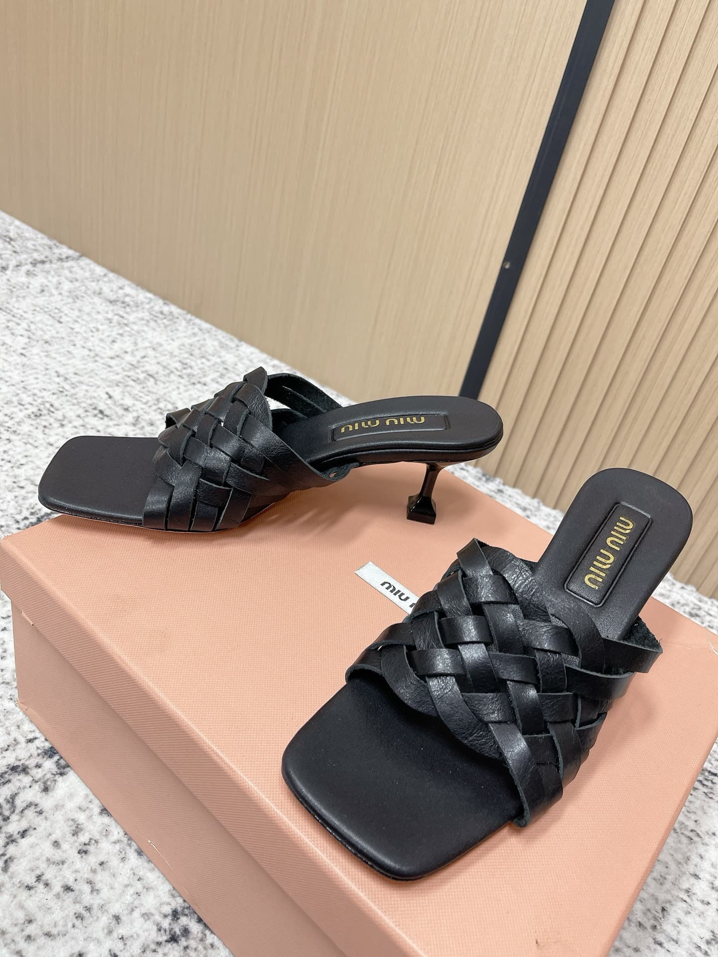 2026 Miu Miu Women Slippers High Heel 5cm