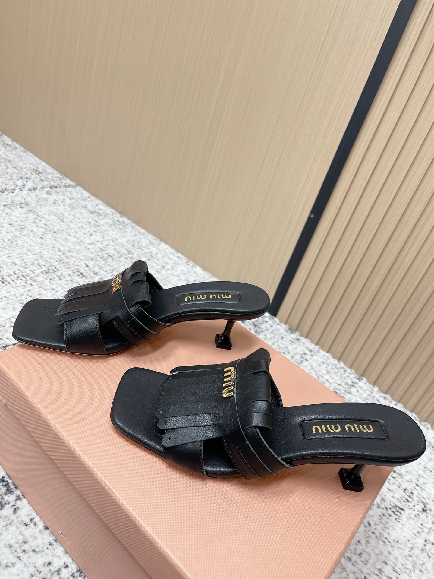 2026 Miu Miu Women Slippers High Heel 5cm