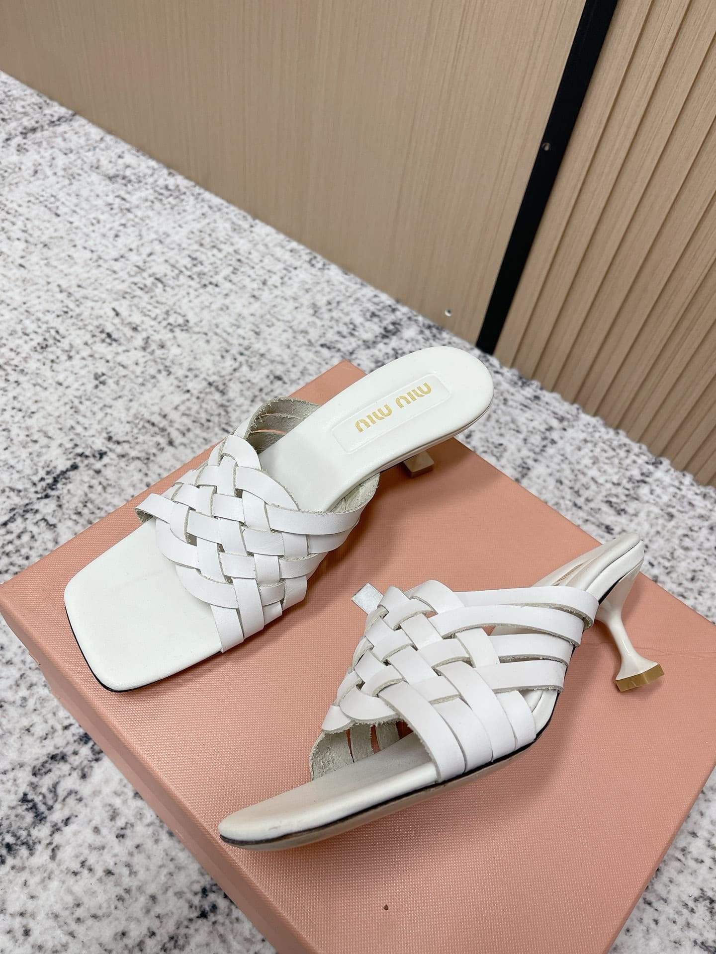 2026 Miu Miu Women Slippers High Heel 5cm