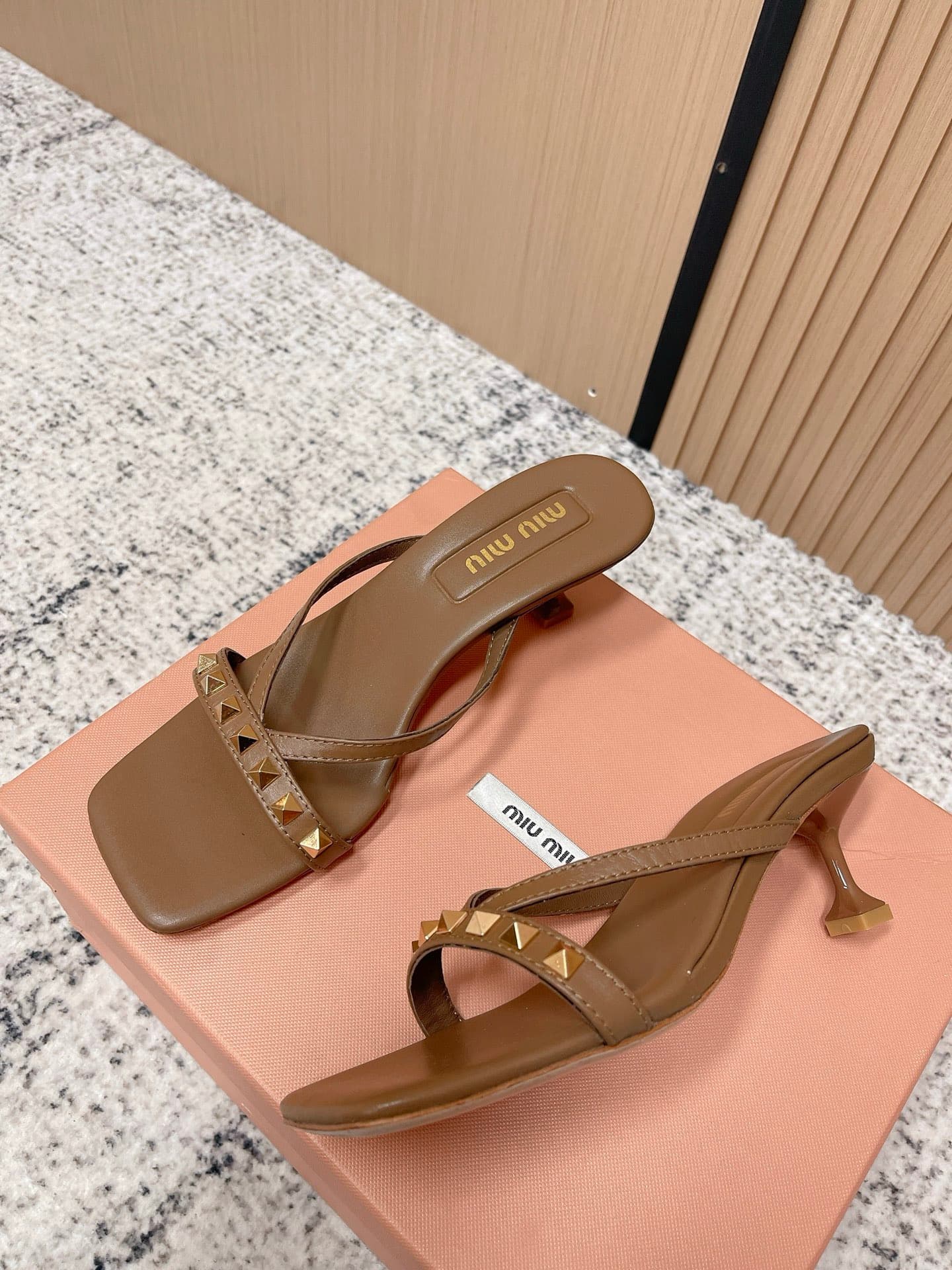 2026 Miu Miu Women Slippers High Heel 5cm