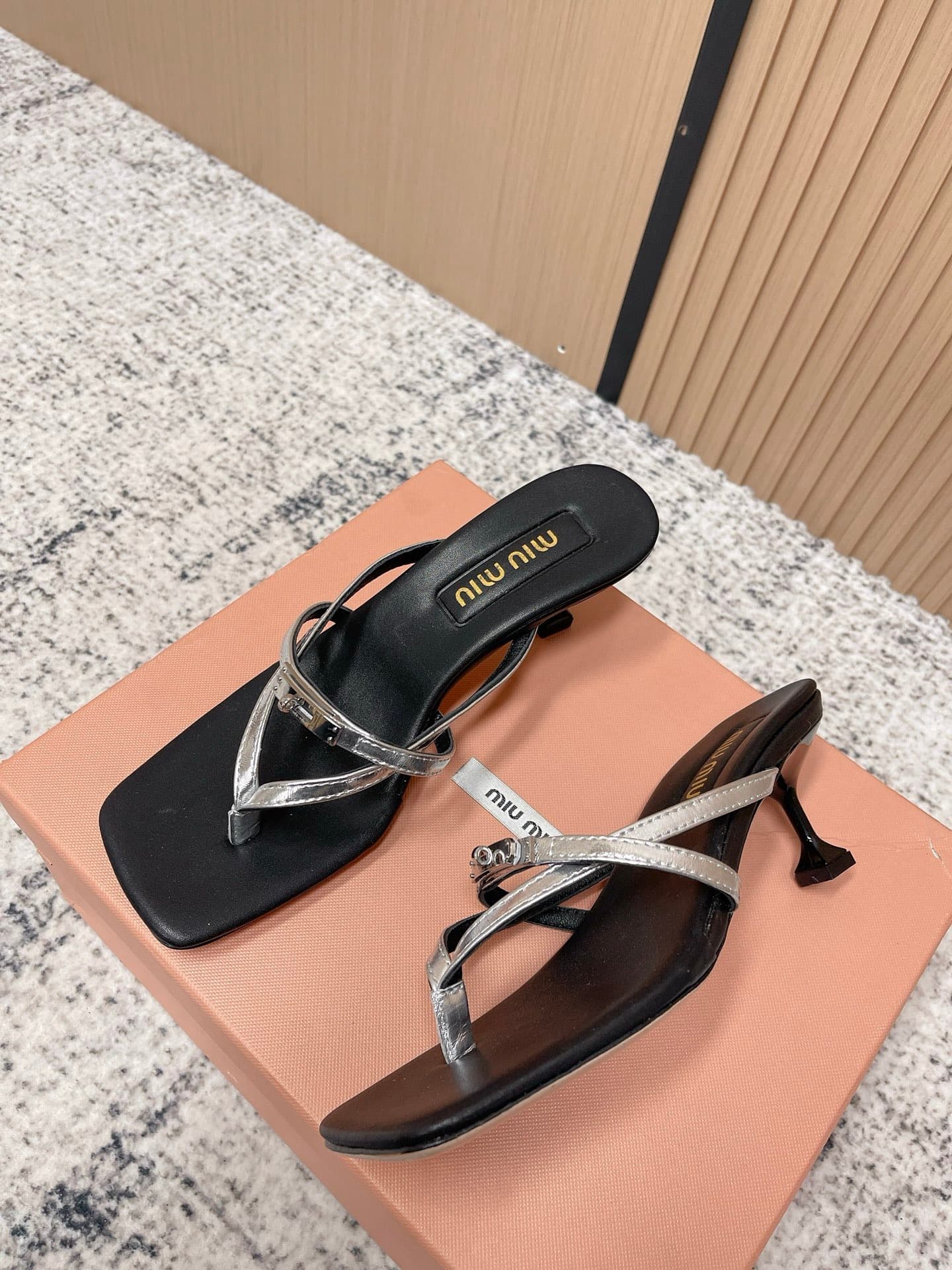 2026 Miu Miu Women Slippers High Heel 5cm