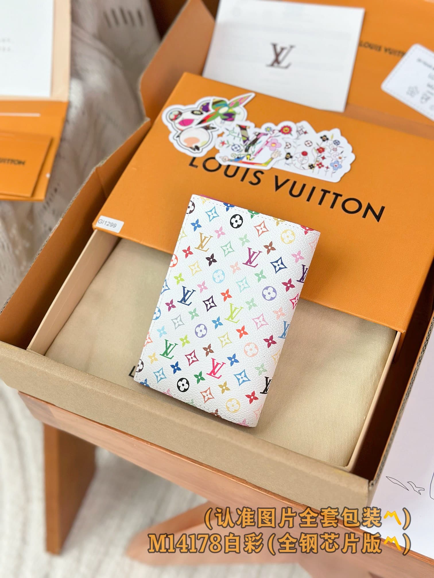 2026 LV X Murakami Passport Cover M14178 Size:10*14*2.5 cm