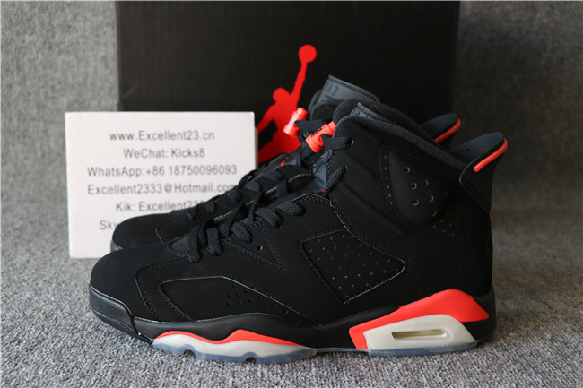 Authentic Nike Air Jordan 6 Retro Black Infrared