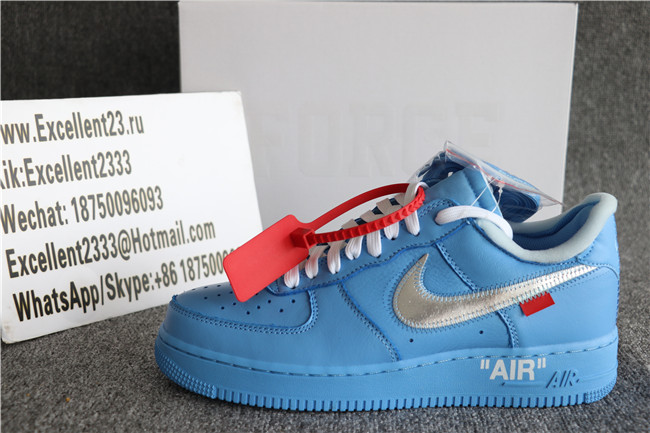 Off White x Nike Air Force 1 Low Blue