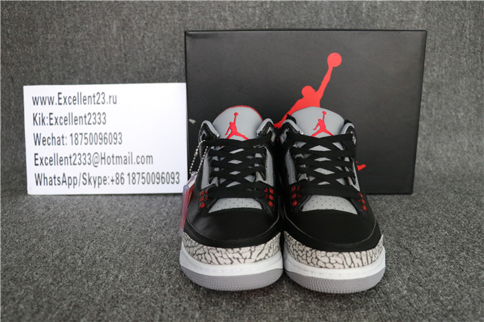 Authentic 2018 Nike Air Jordan 3 Retro Black Cement