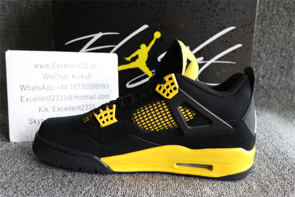 Nike Air Jordan 4 Retro Black Yellow Thunder