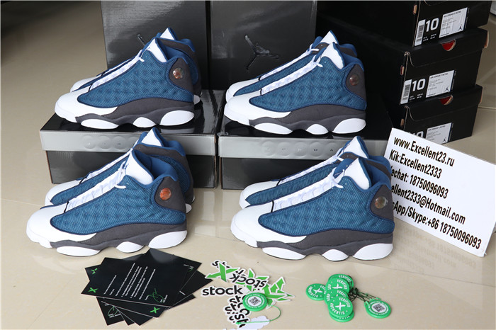 Authentic Nike Air Jordan 13 Retro Flint Navy Blue 2019