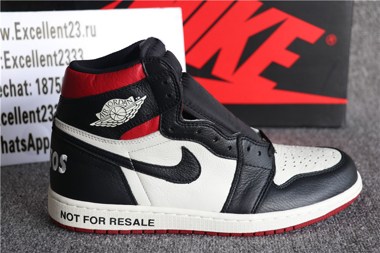 Authentic Nike Air Jordan 1 NRG OG High Not For Resale Red Black