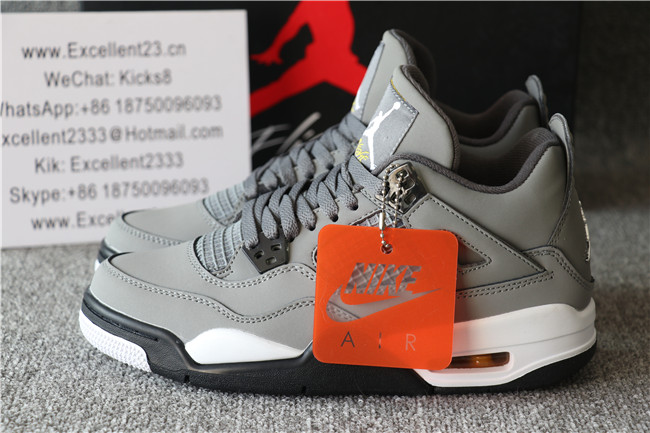 Authentic Nike Air Jordan 4 Retro Cool Grey GS
