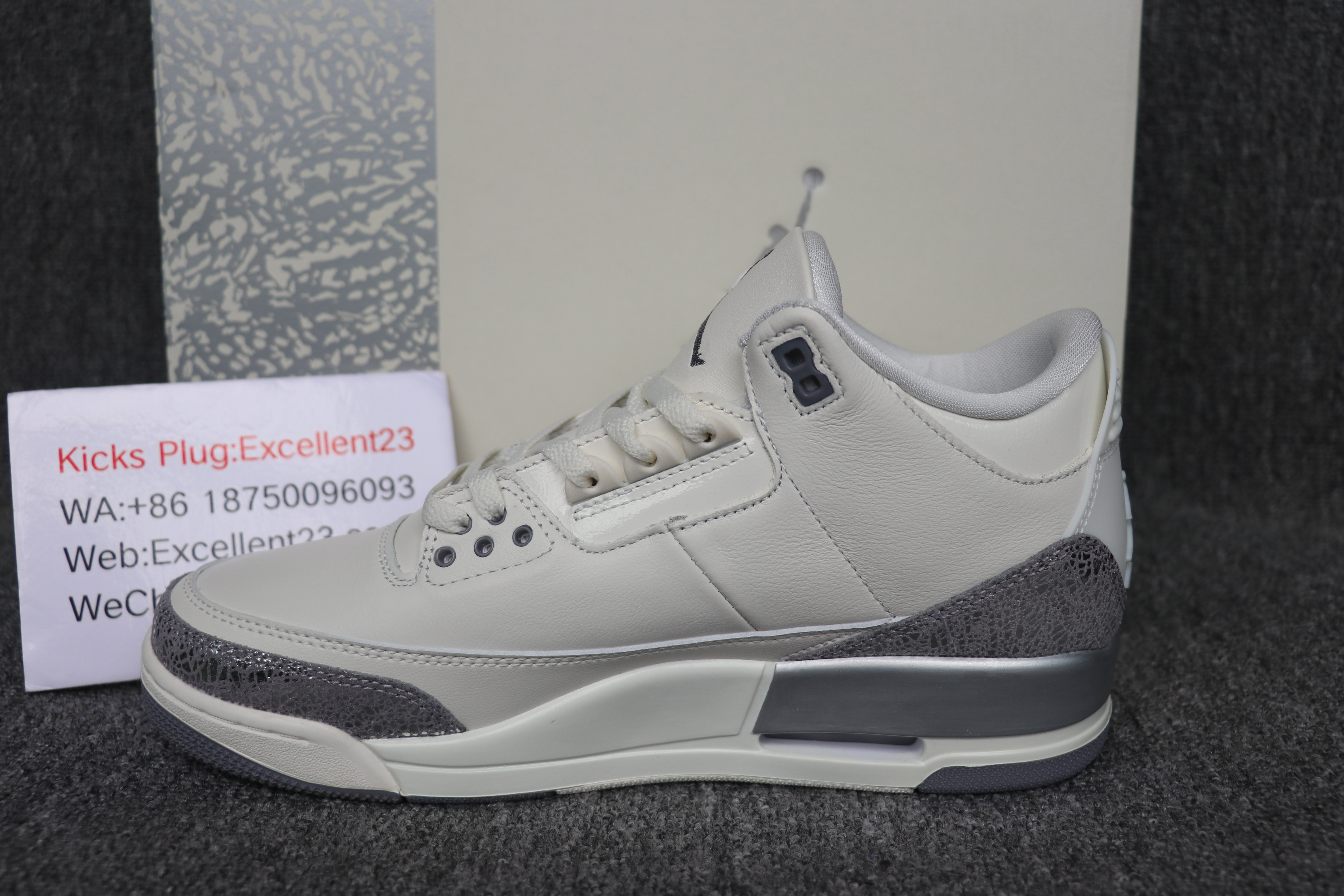 Nike Air Jordan 3 Sail Metallic Silver
