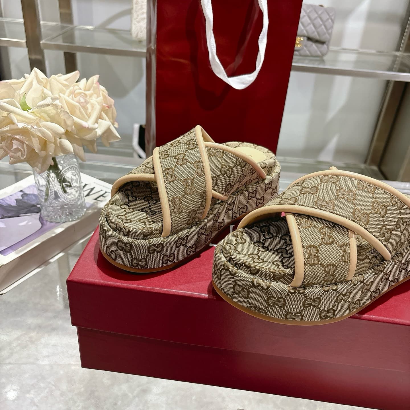 Gucci Slippers Heel High2.0cm