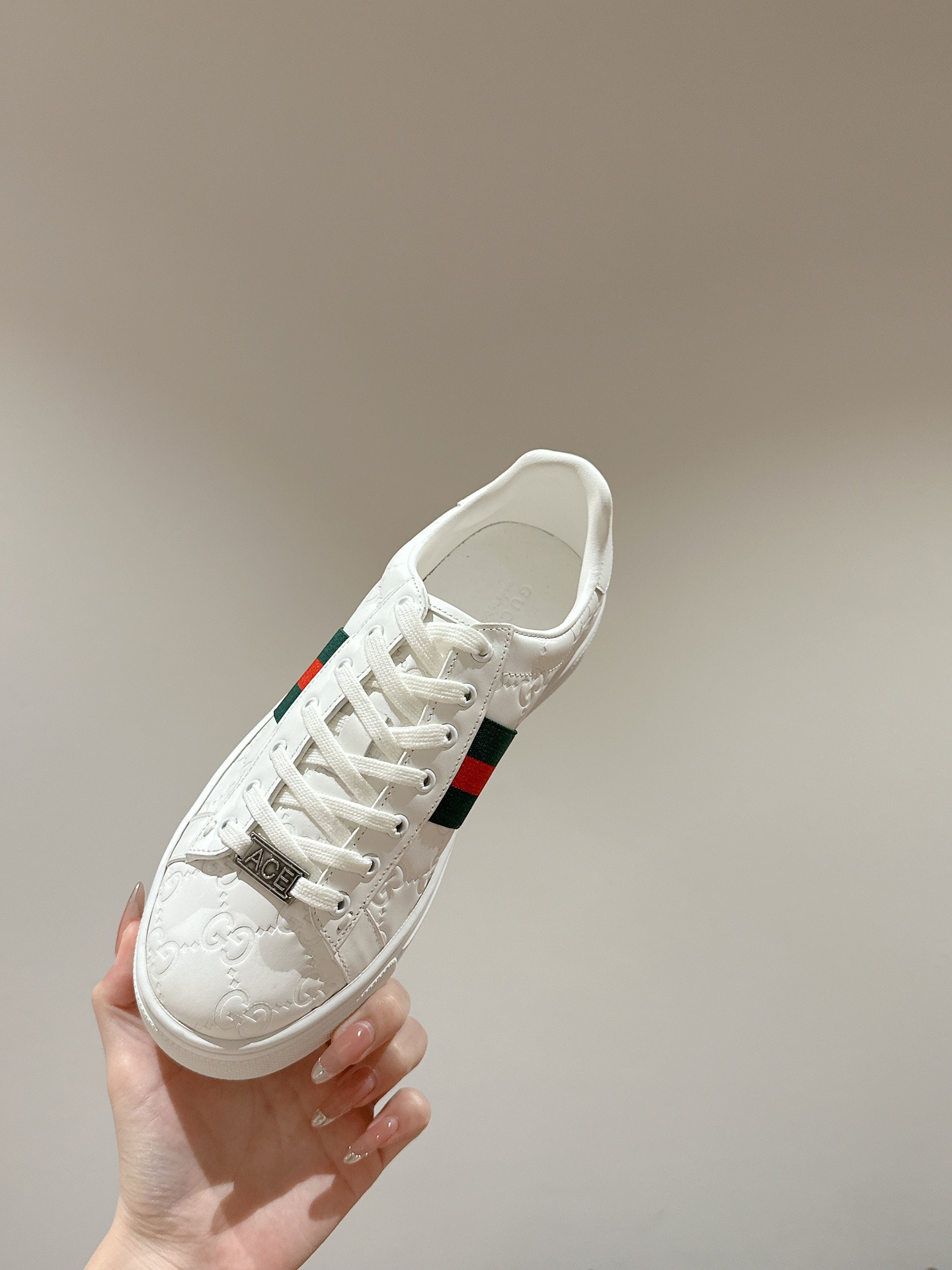 Gucci Ace Couple Shoes Heel High3cm