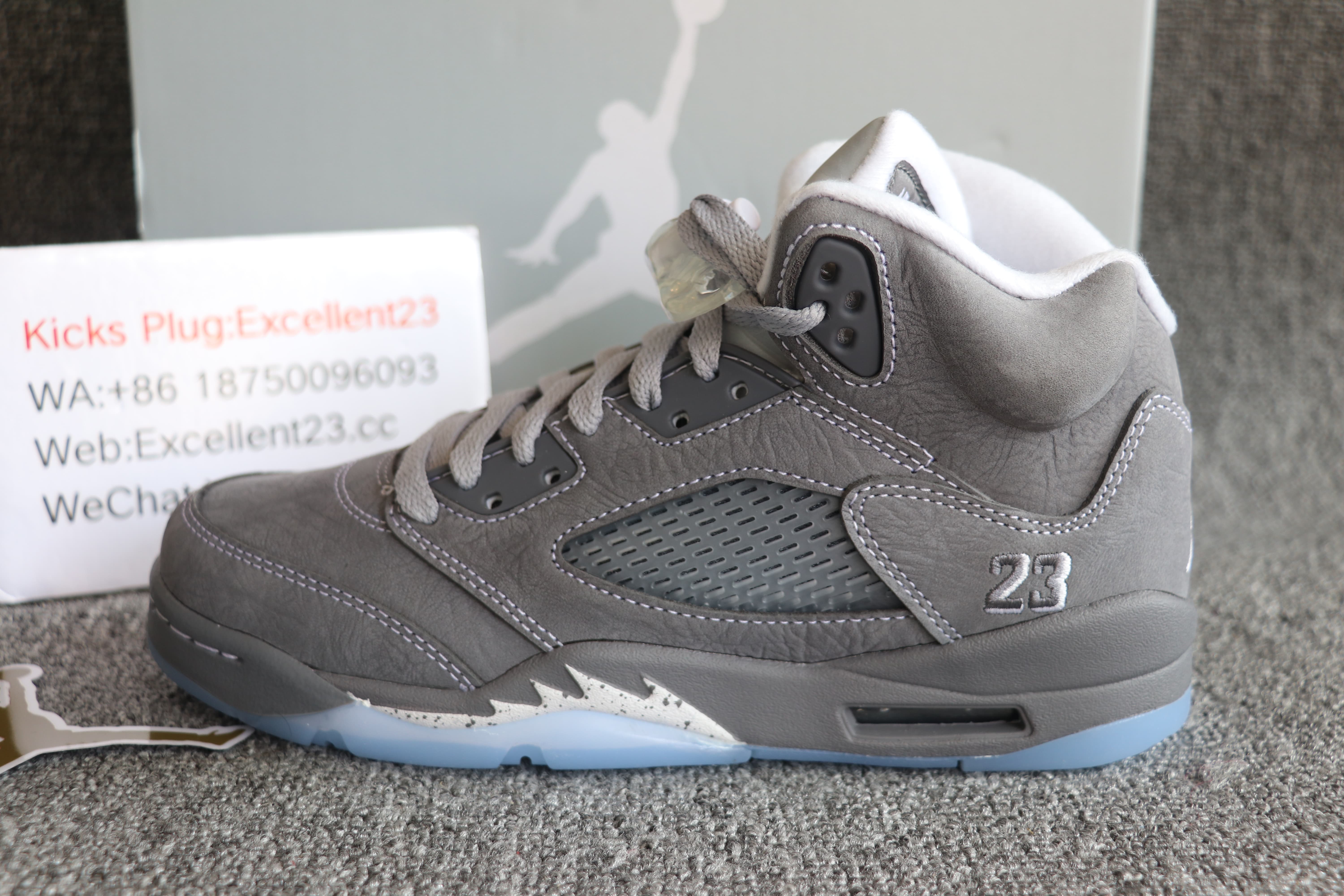 Youth Air Jordan 5 Wolf Grey