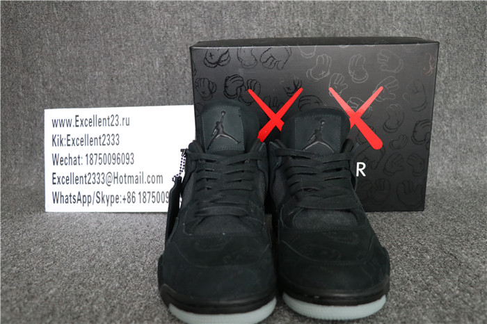 Authentic Kaws X Air Jordan 4 Retro Black