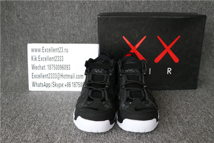 Authentic Kaws X Nike Air More Uptempo Black