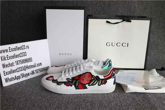 Gucci Ace Embroidered Low Top Sneaker Flower
