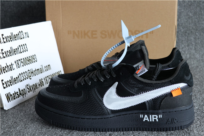 Authentic 2018 Off White X Nike Air Force 1 Low Black