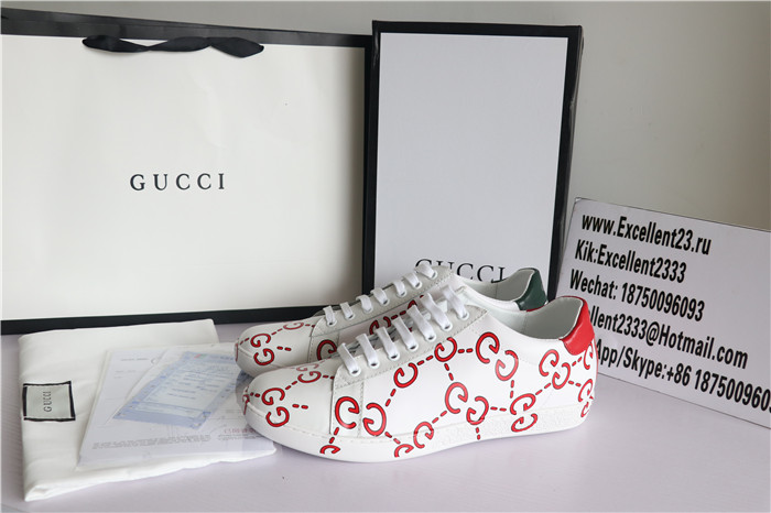 Gucci Low Sneaker White And Red