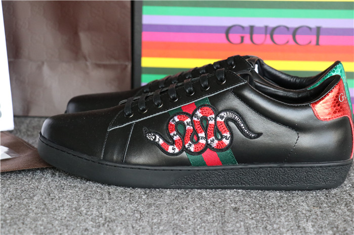 Gucci Ace Black Snakeskin