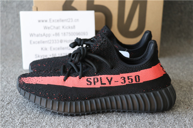 Authentic Adidas Yeezy Boost 350 V2 Black And Red