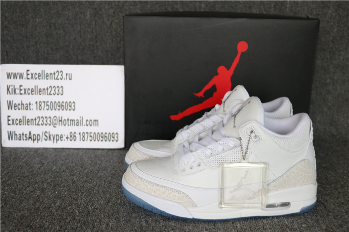 Authentic Nike Air Jordan 3 Retro Triple White