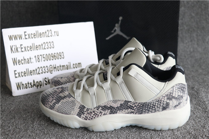 Nike Air Jordan 11 Low Retro Light Bone Snakeskin