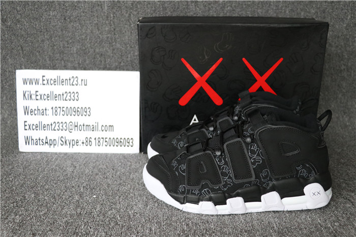 Authentic Kaws X Nike Air More Uptempo Black