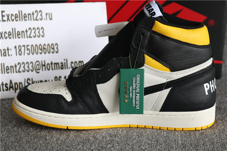 Authentic Nike Air Jordan 1 NRG OG High Not For Resale Yellow Black