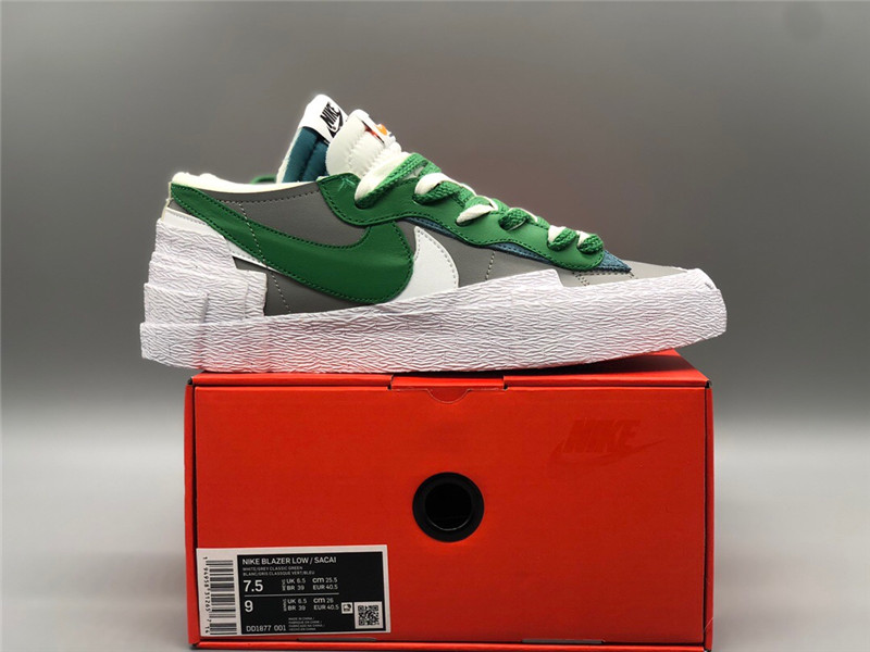 Sacai X Nike Blazer Low White Green