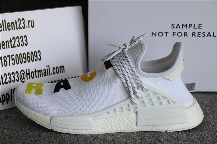 Authentic Pharrell Williams Adidas Human Race Colorful White GS