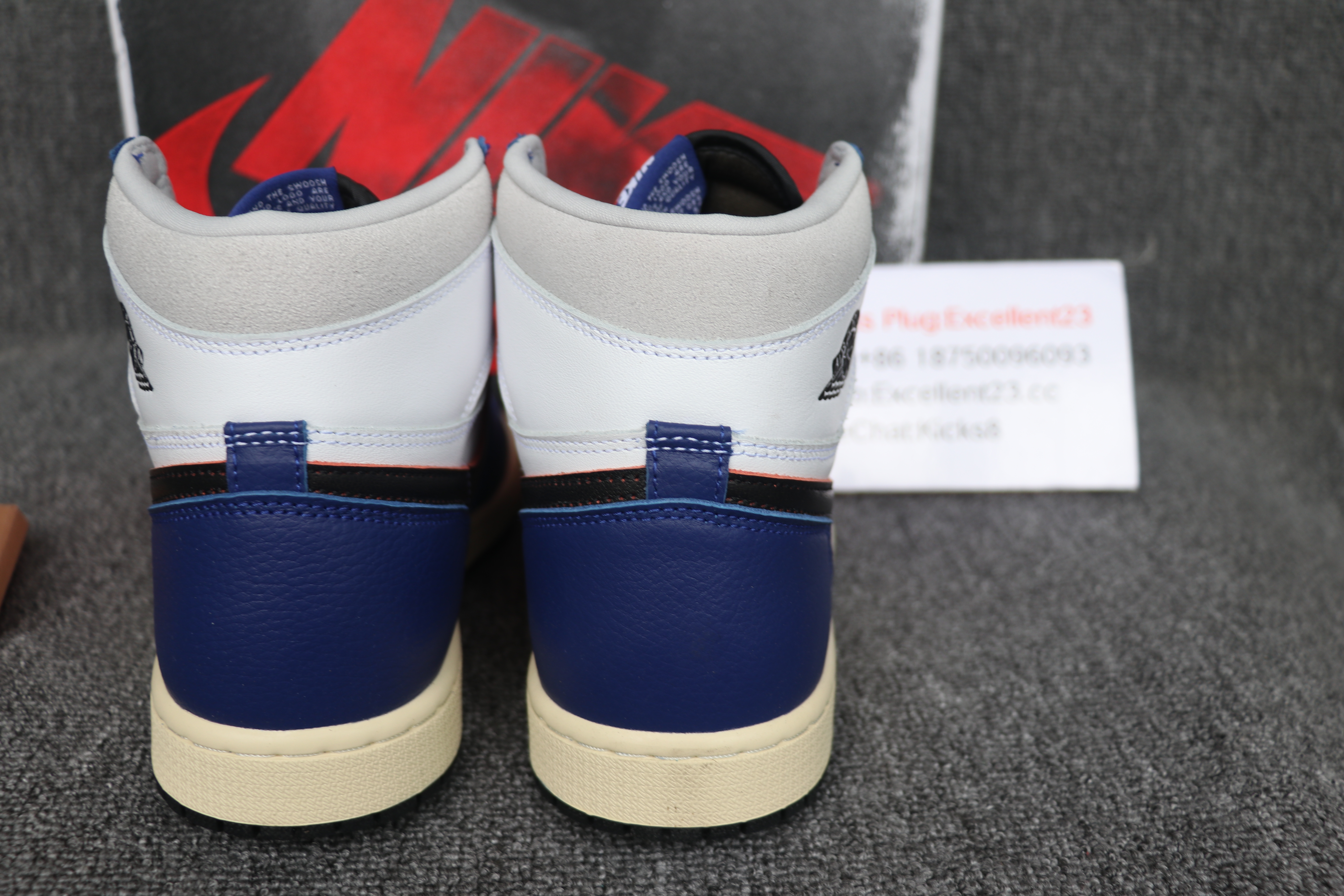 Nike Air Jordan 1 Retro High OG White Deep Royal Blue