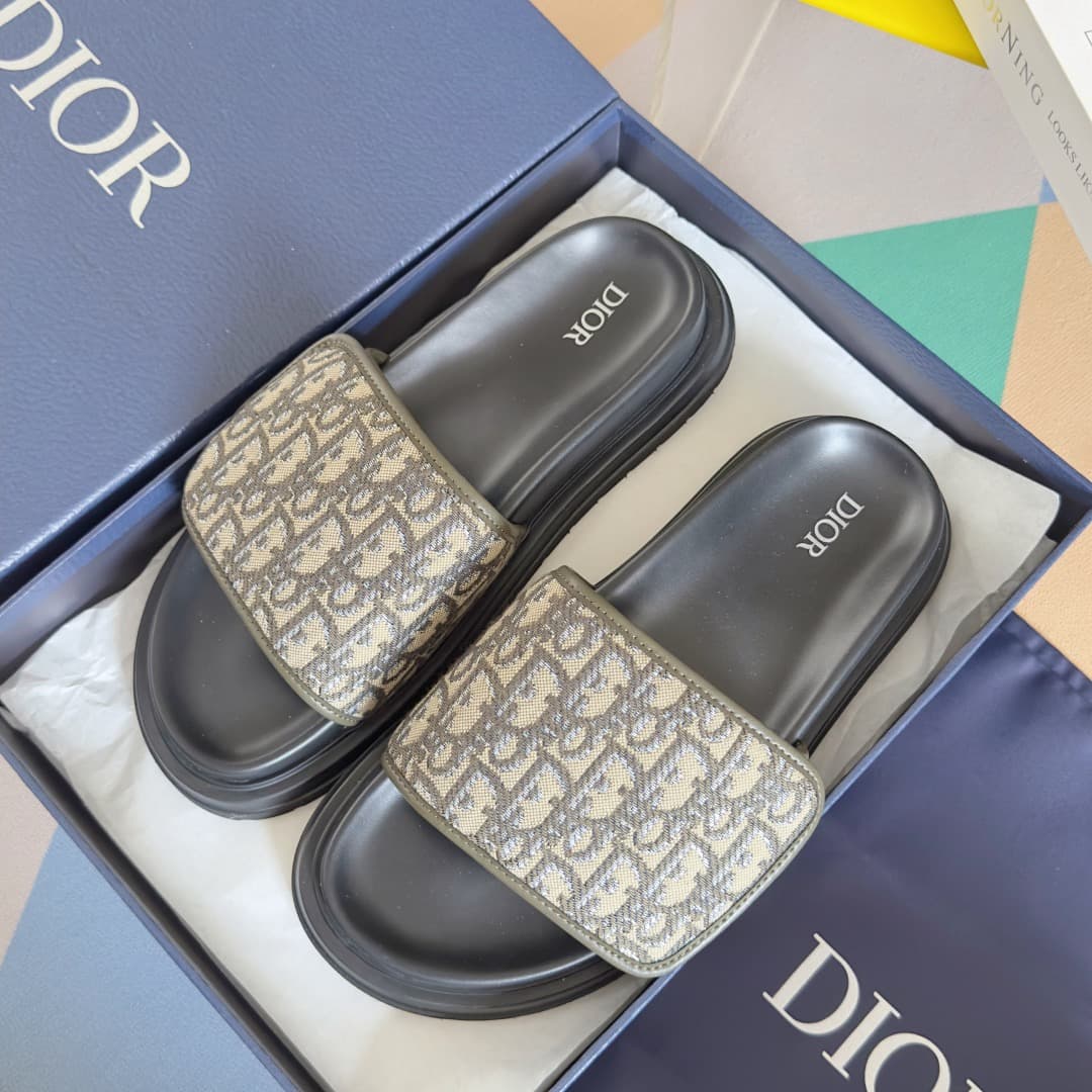 Dior Man Slippers Heel High3.5cm