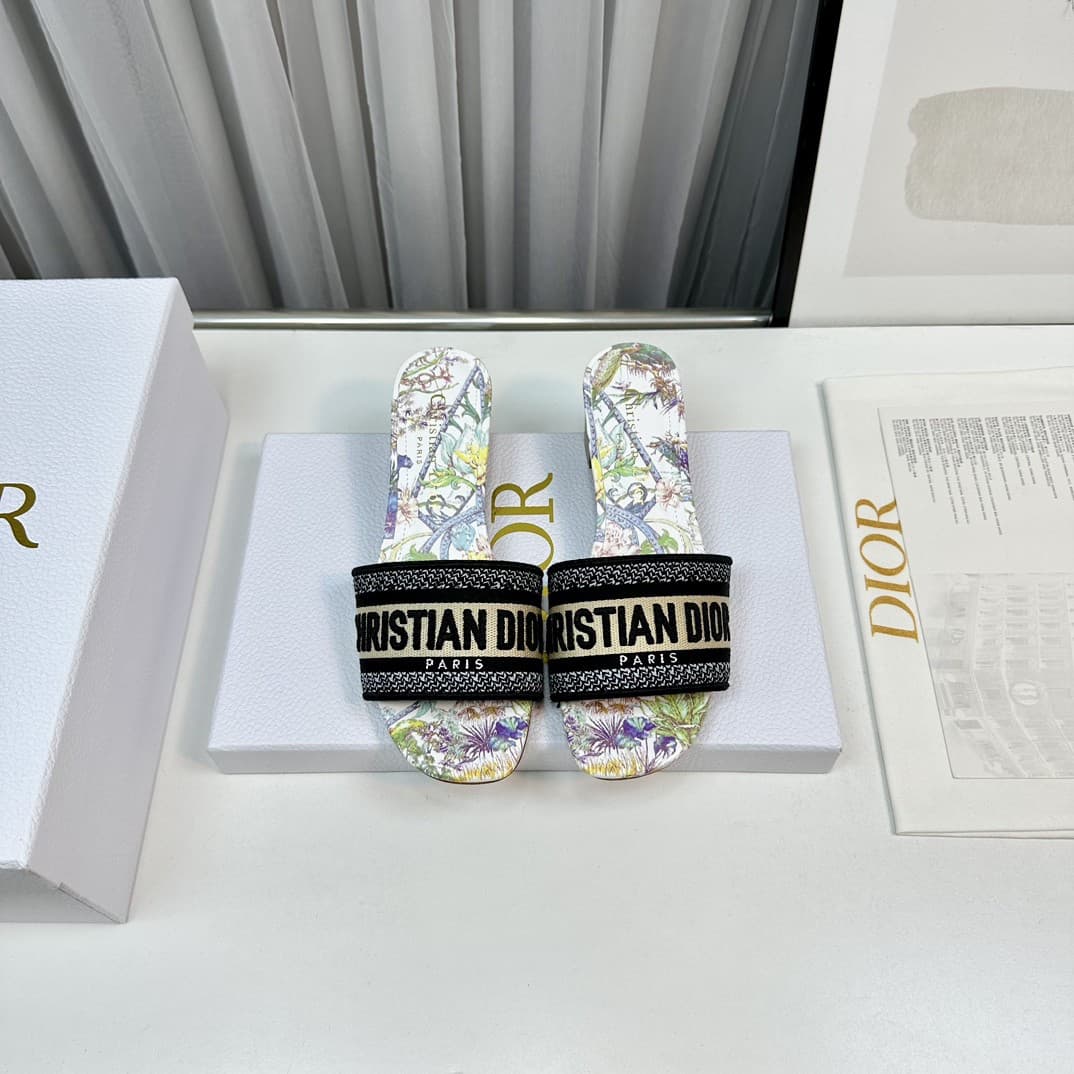 Dior Slippers Heel High4.5cm