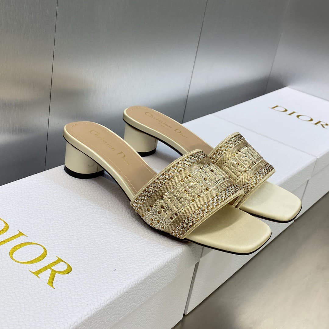Dior Slippers Heel High4.5cm