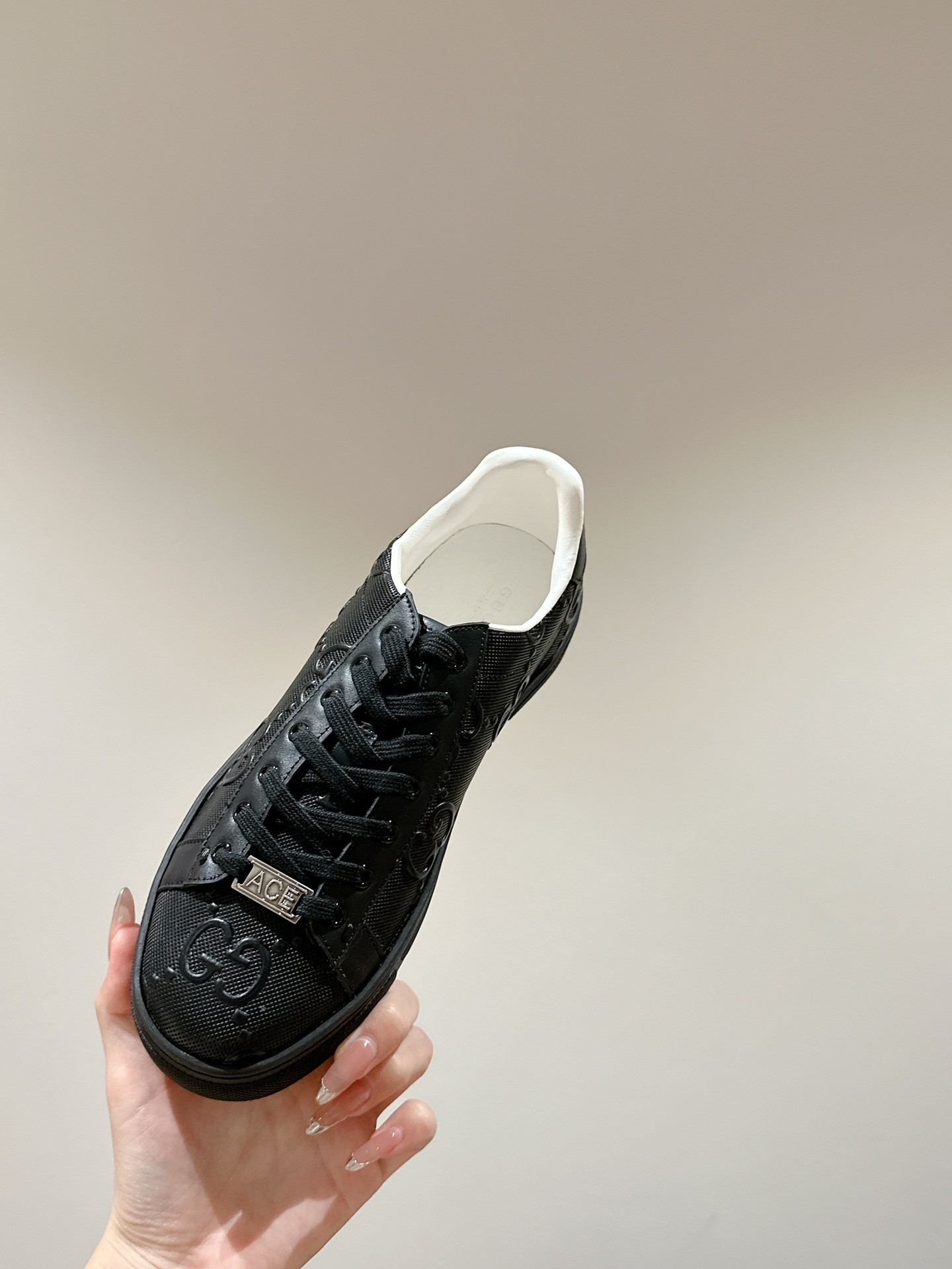 Gucci Ace Couple Shoes Heel High3cm