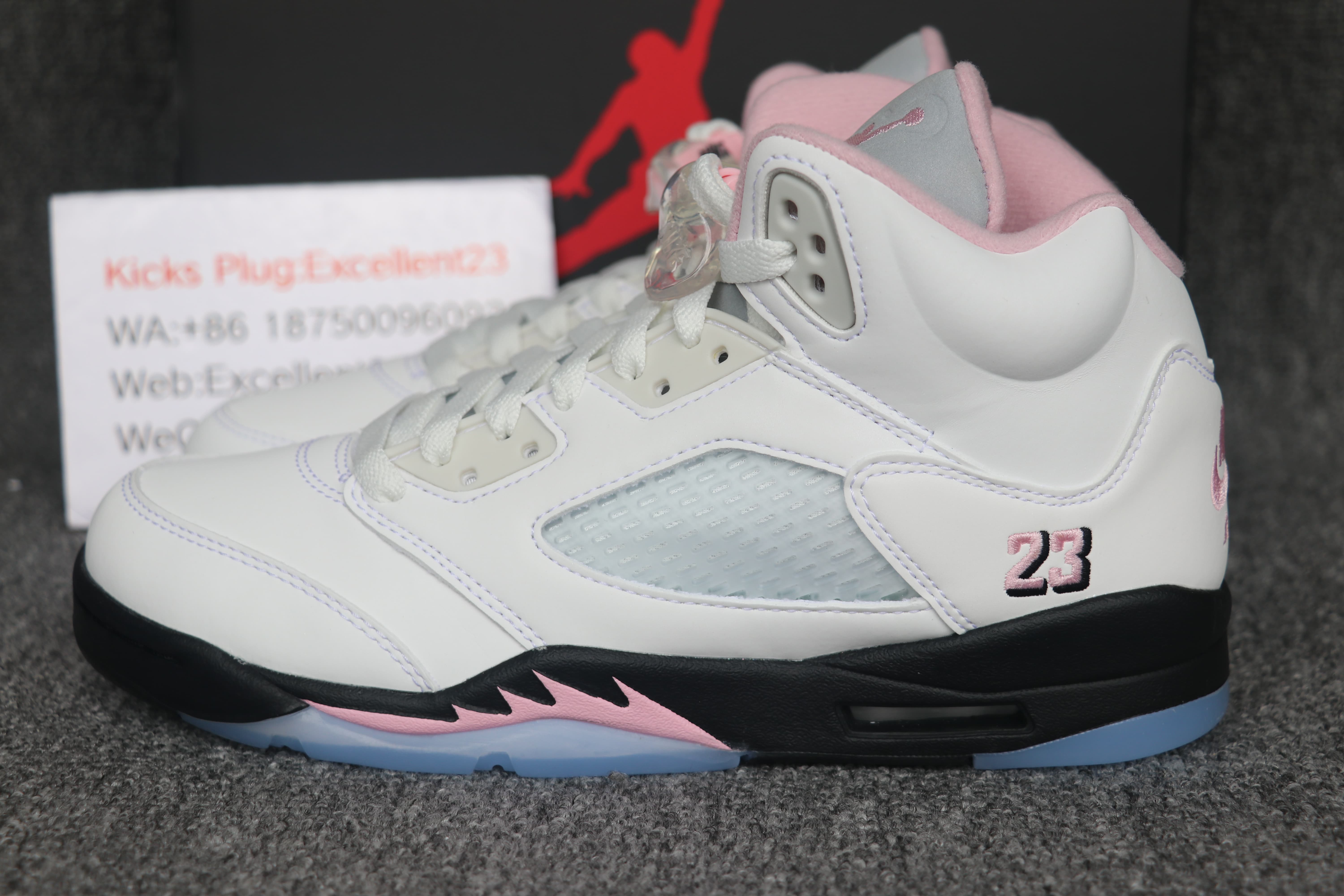 Youth Air Jordan 5 Medium Soft Pink